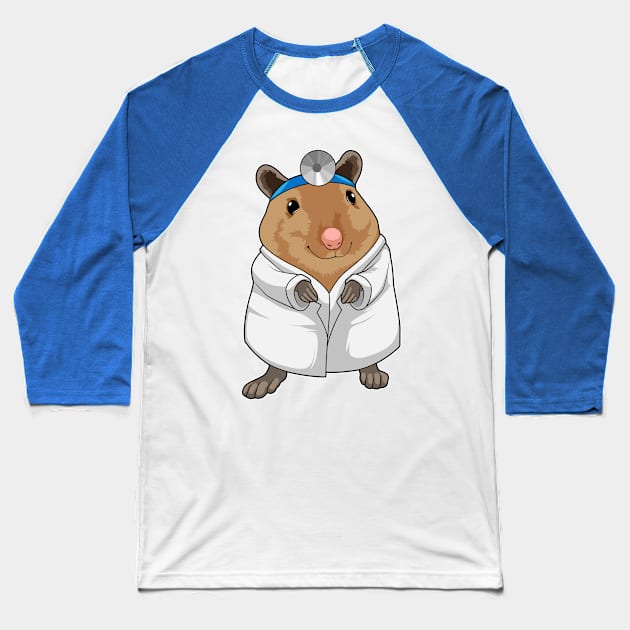 Rat as Doctor with Doctor's coat Baseball T-Shirt by Markus Schnabel